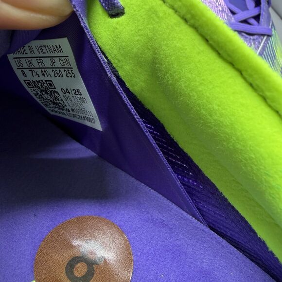 Adidas F50 Elite SG Soccer Cleats Men Sz 8 Purple Green JH7633 Soft Ground Studs main image 10